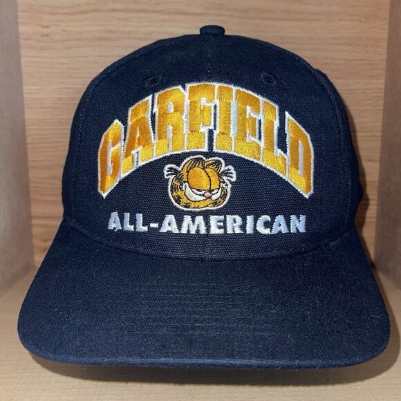 Vintage Garfield All American Snapback Adjustable Embroidered Hat Cap - Picture 2 of 16